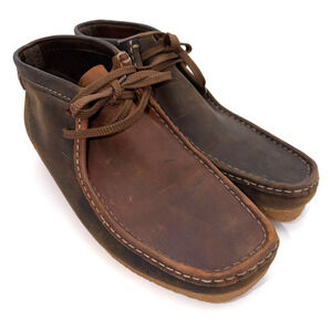 Clarks Chukka Boots Mens Size 10.5M Brown Leather